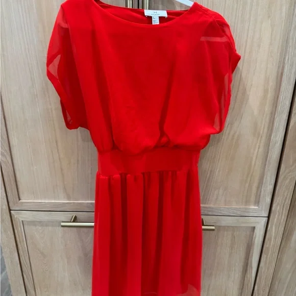 halston heritage red dress Halston Heritage Front Tie Detail Gown in Rose Red